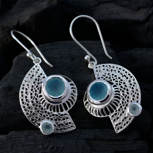 Aqua-Chalcedony-Spanish-Ayaka-multiple-Dangle-Green-925-Silver-Earring