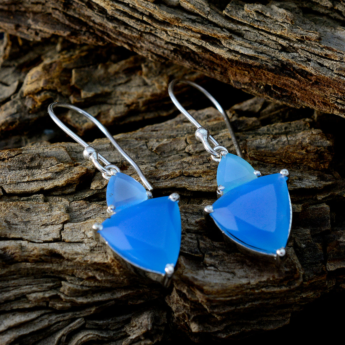 Aqua-Chalcedony-Latin-American-Chen-multiple-Dangle-Green-Silver-Earring