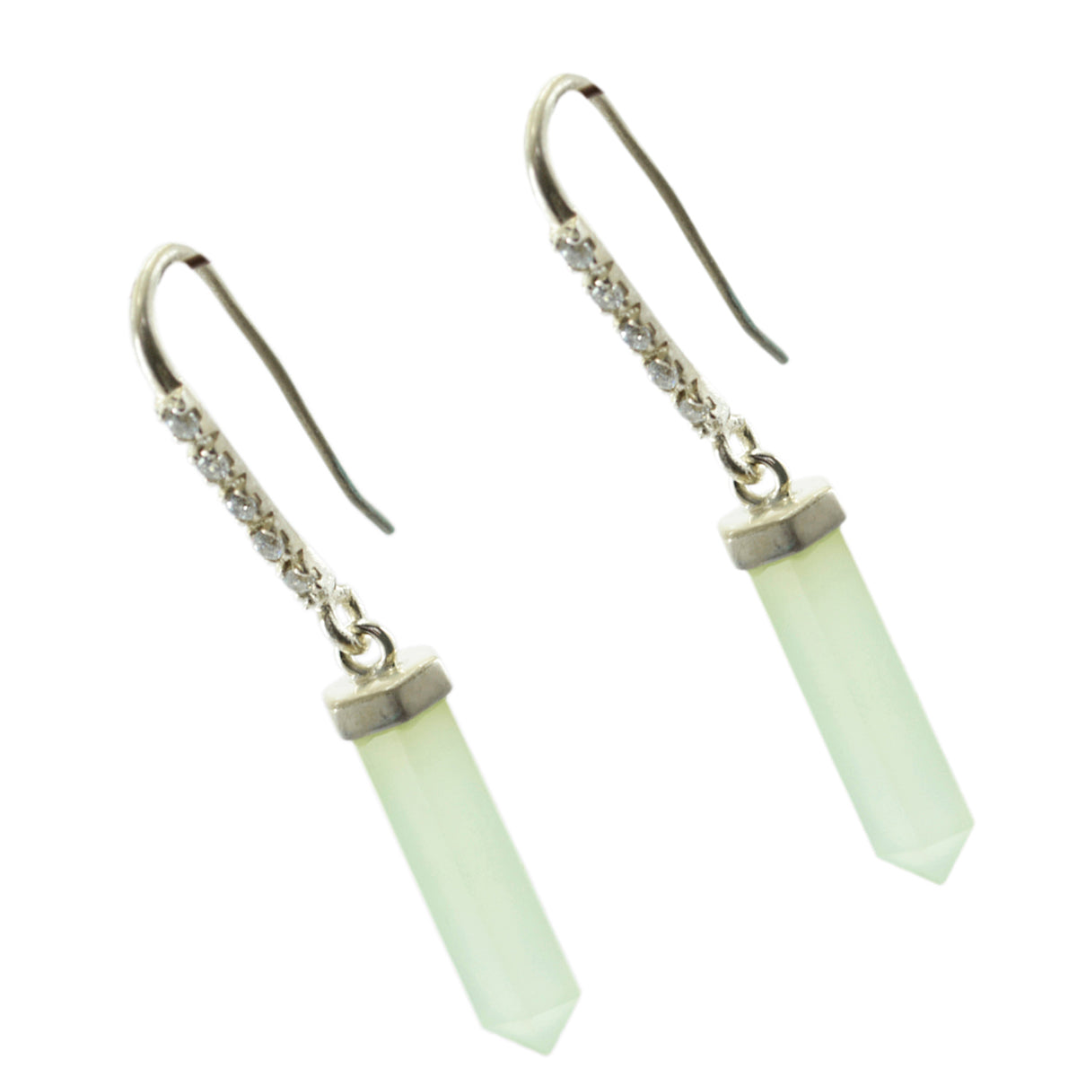 Chalcedony-Mexican-Inès-multiple-Dangle-Blue-925-Silver-Earring