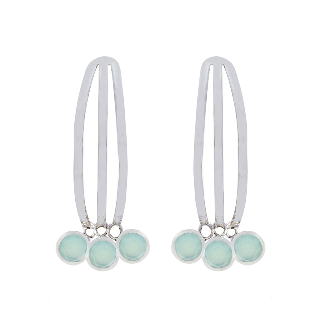 Aqua-Chalcedony-Turkish-Patricia-multiple-Stud-Green-Silver-Earring