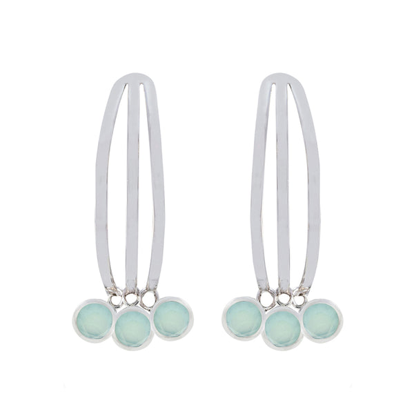 Aqua-Chalcedony-Turkish-Patricia-multiple-Stud-Green-Silver-Earring
