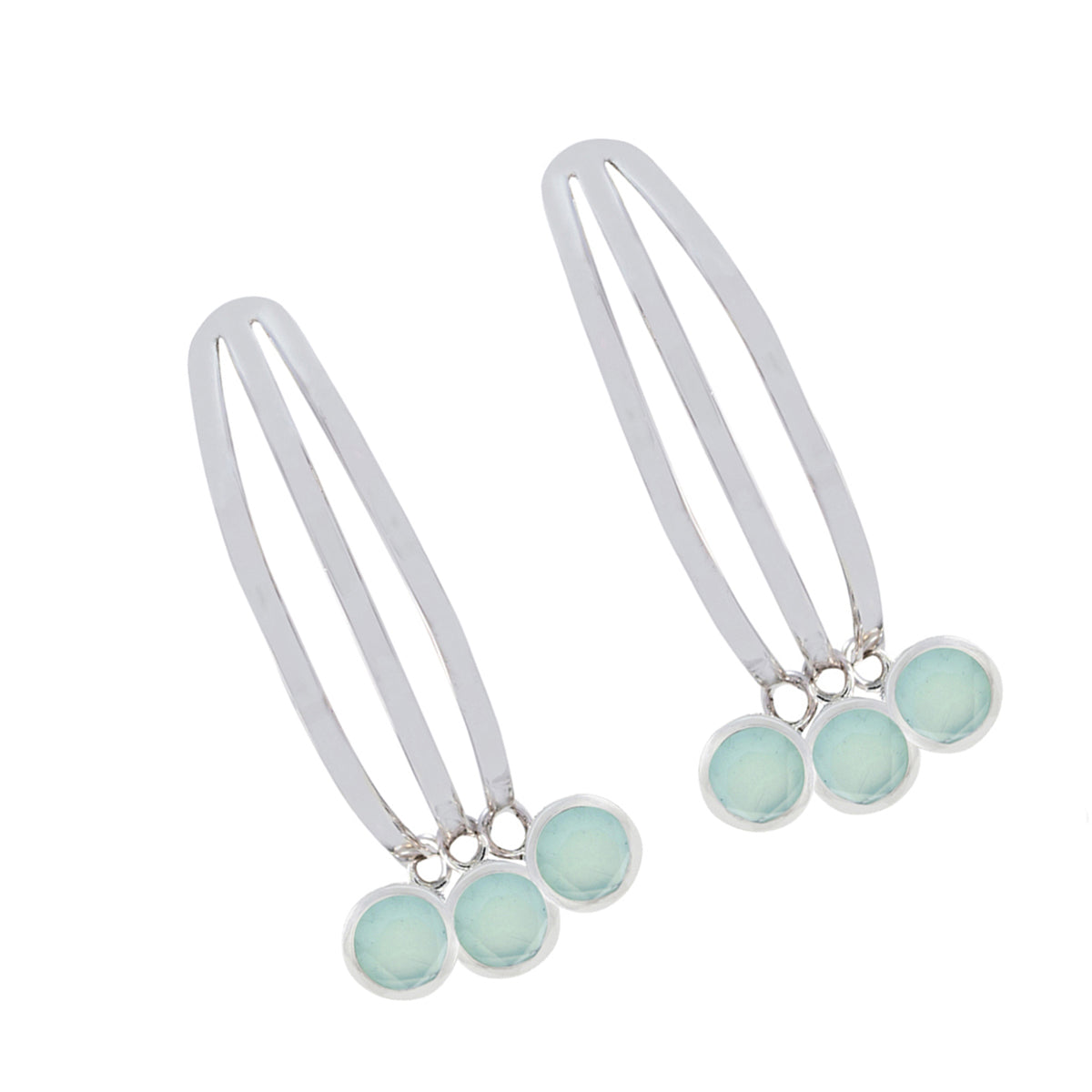 Aqua-Chalcedony-Turkish-Patricia-multiple-Stud-Green-Silver-Earring