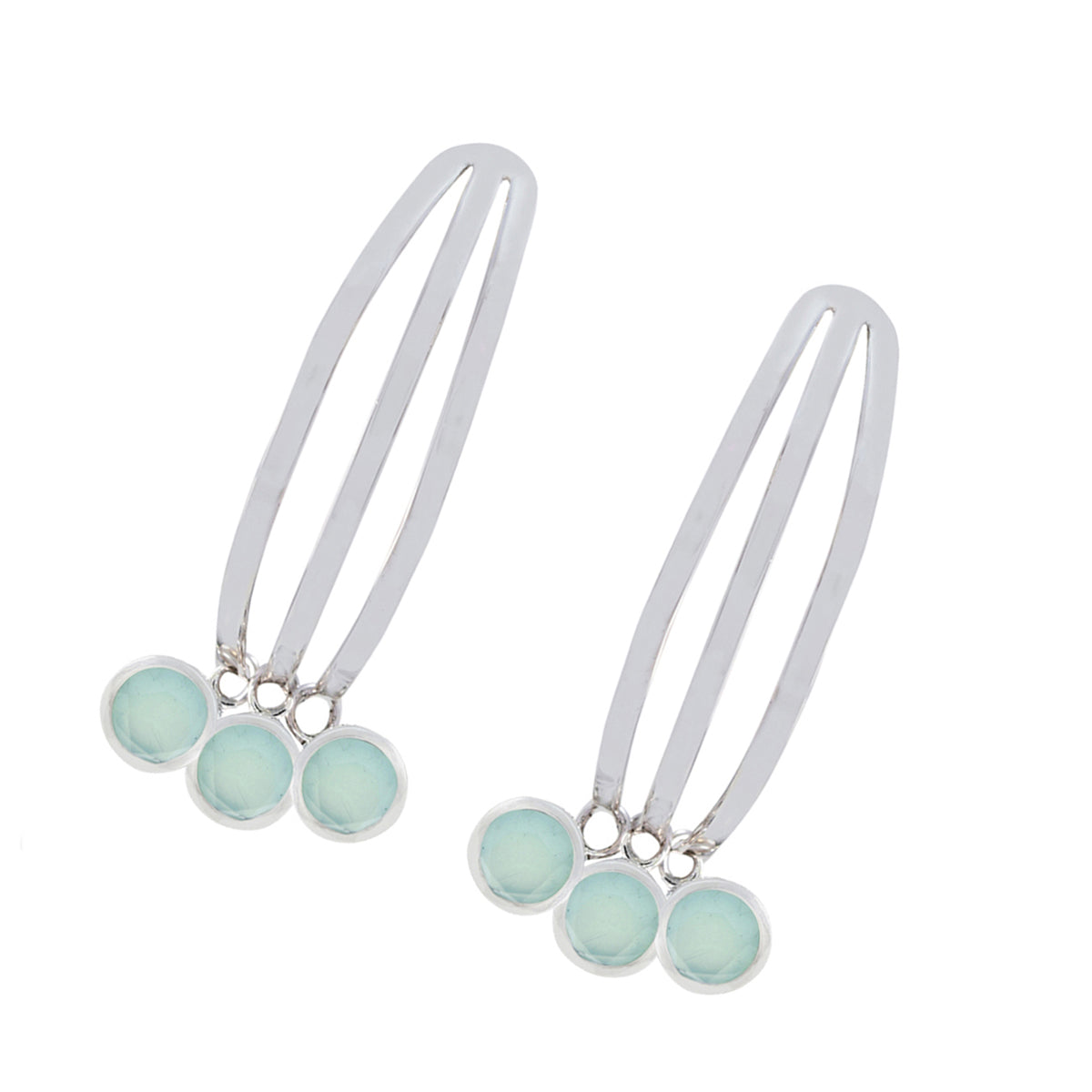 Aqua-Chalcedony-Turkish-Patricia-multiple-Stud-Green-Silver-Earring