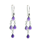 Amethyst-French-Emi-multiple-Dangle-Purple-925-Sterling-Silver-Earring