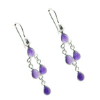 Amethyst-French-Emi-multiple-Dangle-Purple-925-Sterling-Silver-Earring