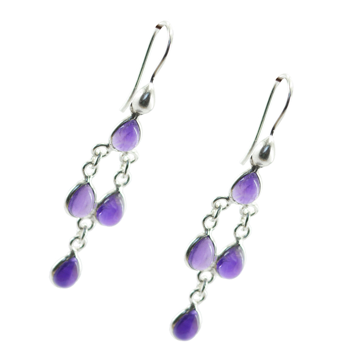 Amethyst-French-Emi-multiple-Dangle-Purple-925-Sterling-Silver-Earring