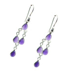 Amethyst-French-Emi-multiple-Dangle-Purple-925-Sterling-Silver-Earring