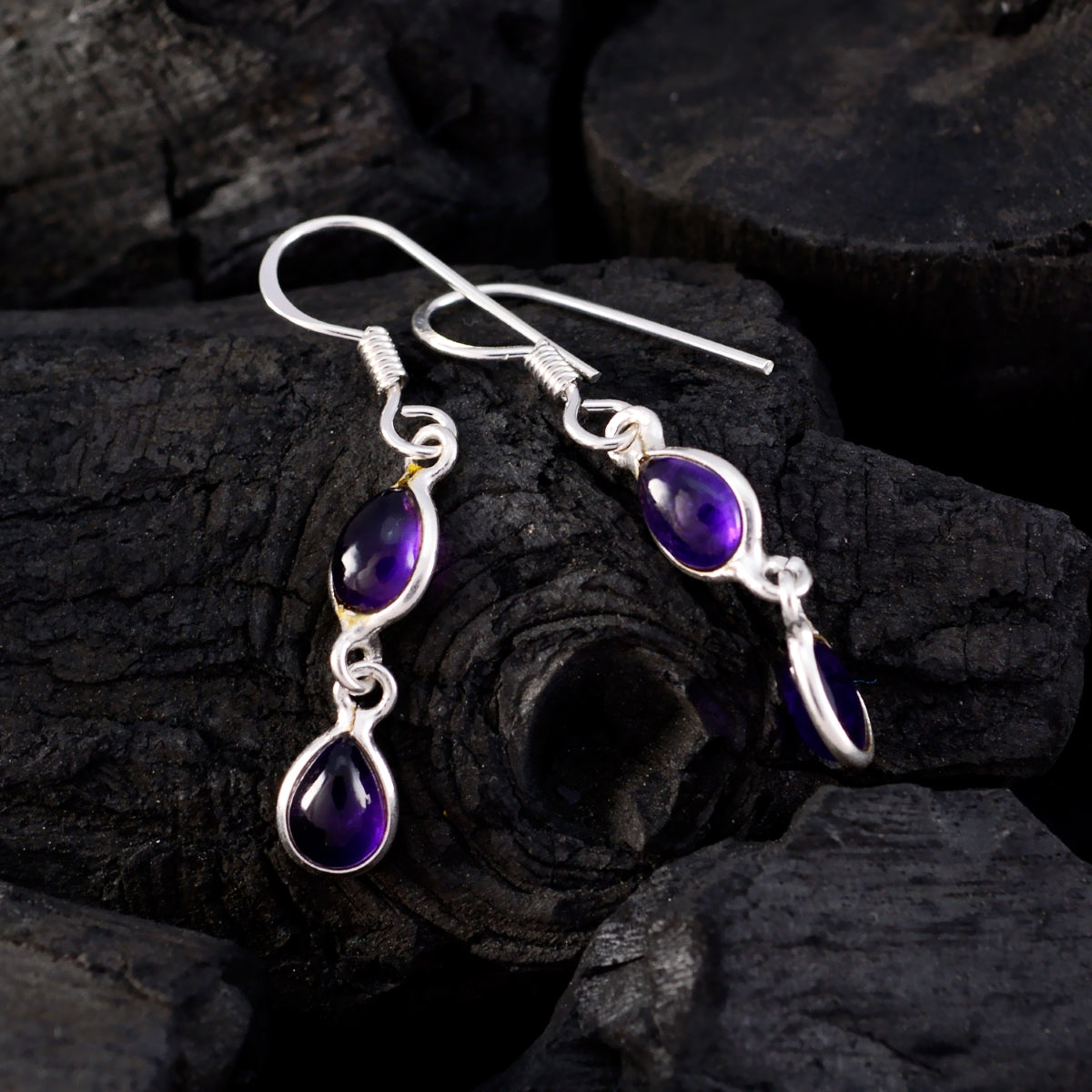 Amethyst-African-Ha-eun-multiple-Dangle-Purple-92.5-Silver-Earring