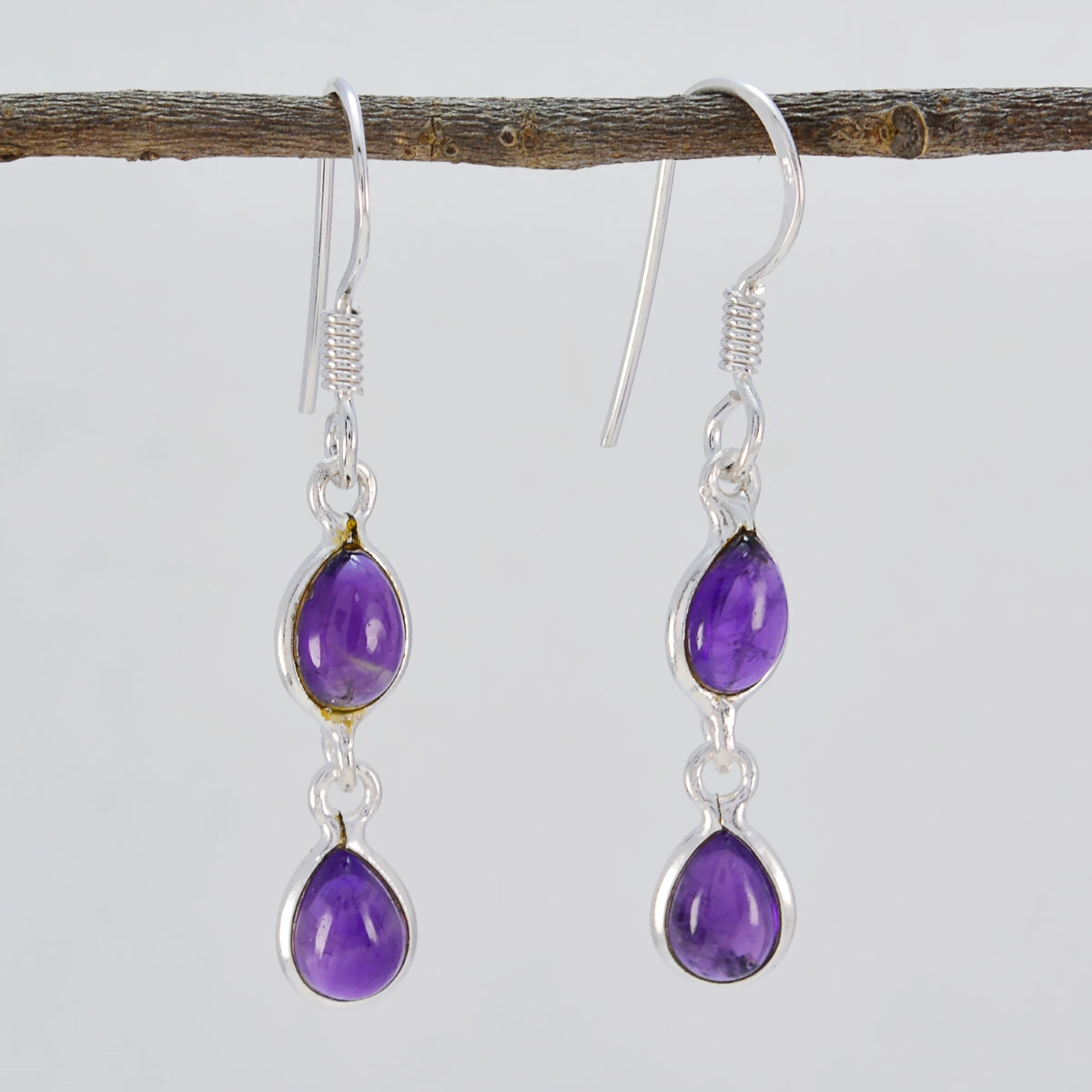 Amethyst African Ha-eun mehrere Dangle Lila 92,5 Silber Ohrring Zweitbild