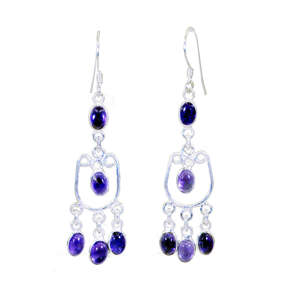 Amethyst-Russian-Hana-multiple-Dangle-Purple-925-Silver-Earring