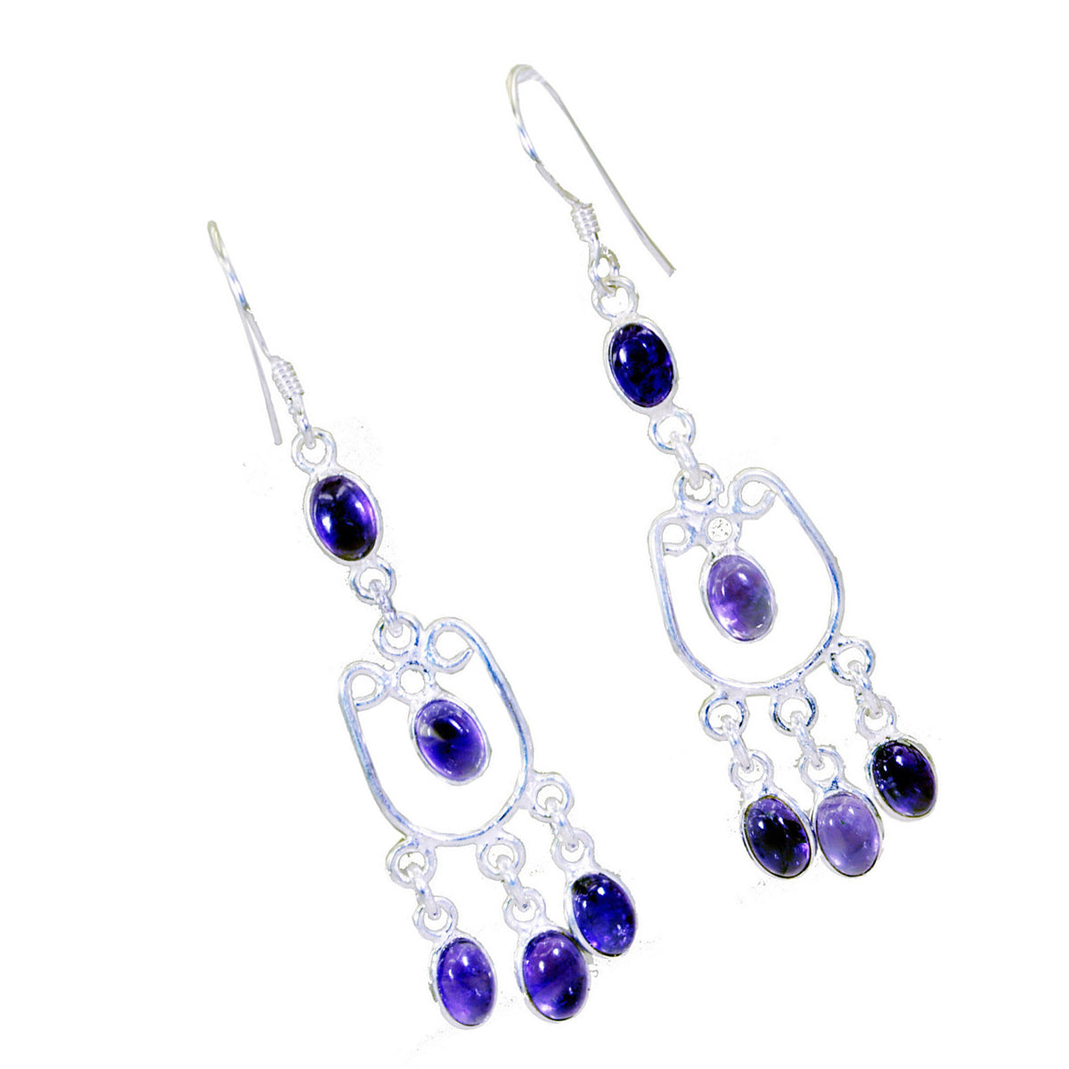 Amethyst-Russian-Hana-multiple-Dangle-Purple-925-Silver-Earring