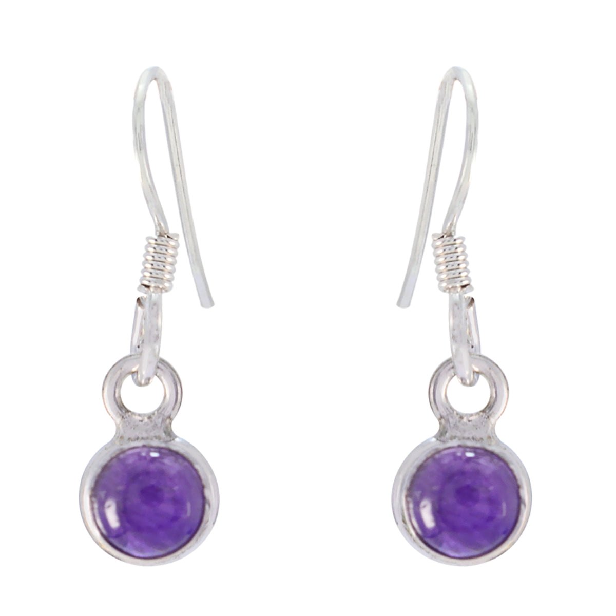 Amethyst-American-Hua-multiple-Dangle-Purple-Silver-Earring Huvudsaklig produktbild