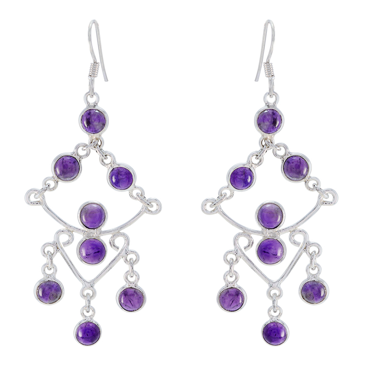 Amethyst-African-Camila-multiple-Dangle-Purple-925-Sterling-Silver-Earring