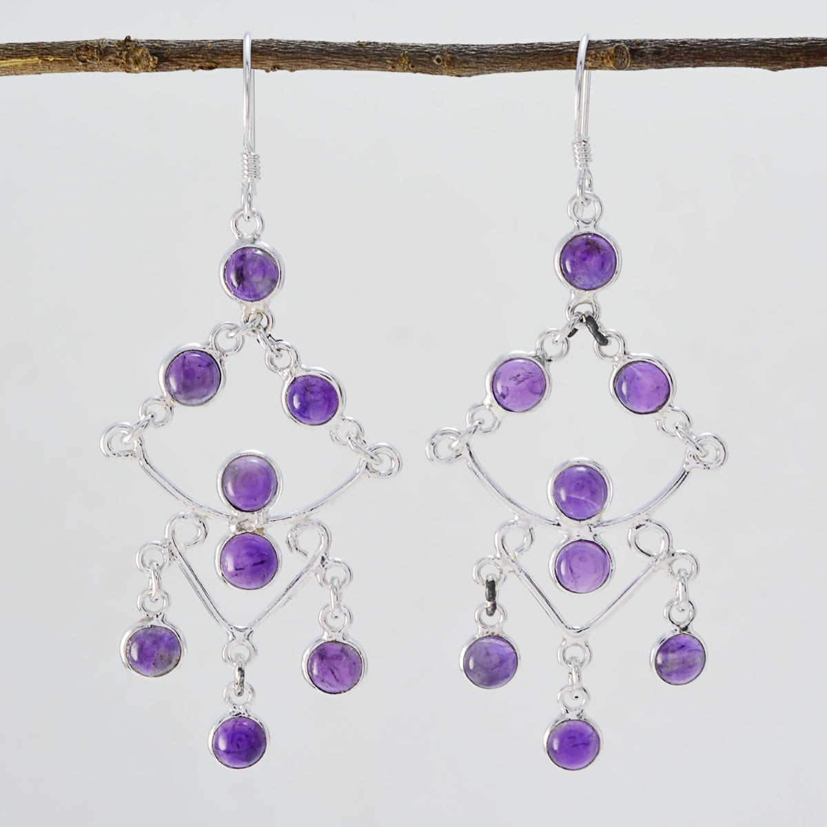 Amethyst-African-Camila-multiple-Dangle-Purple-925-Sterling-Silver-Earring