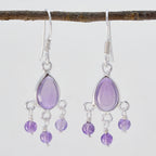 Amethyst-Korean-Hye-jin-multiple-Dangle-Purple-Silver-Earring
