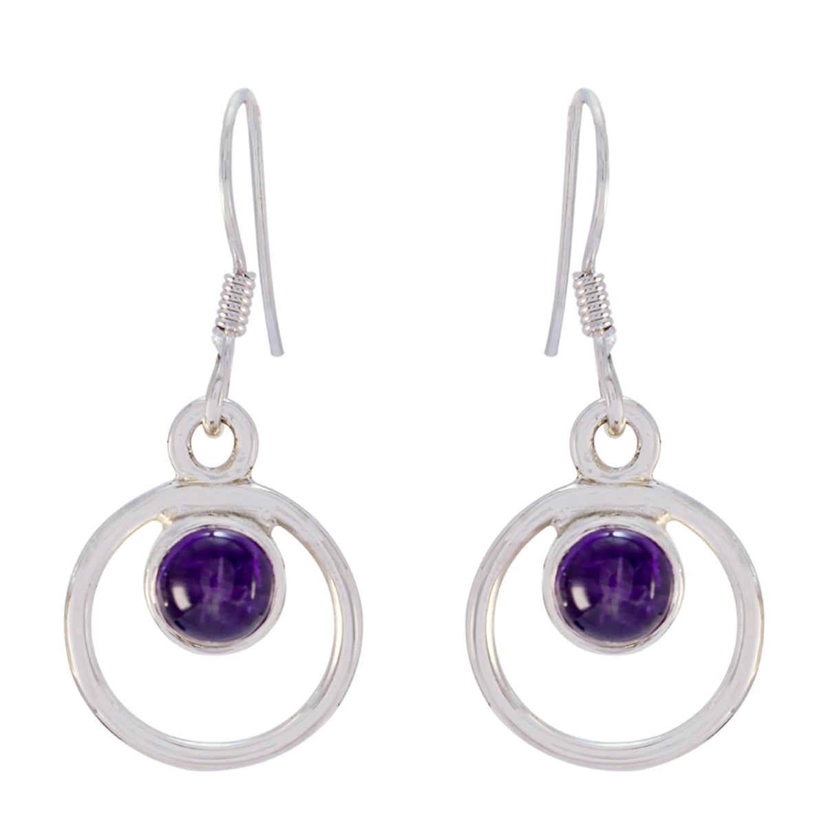 Amethyst-Spanish-Min-seo-multiple-Dangle-Purple-Sterling-Silver-Earring Hoofdafbeelding