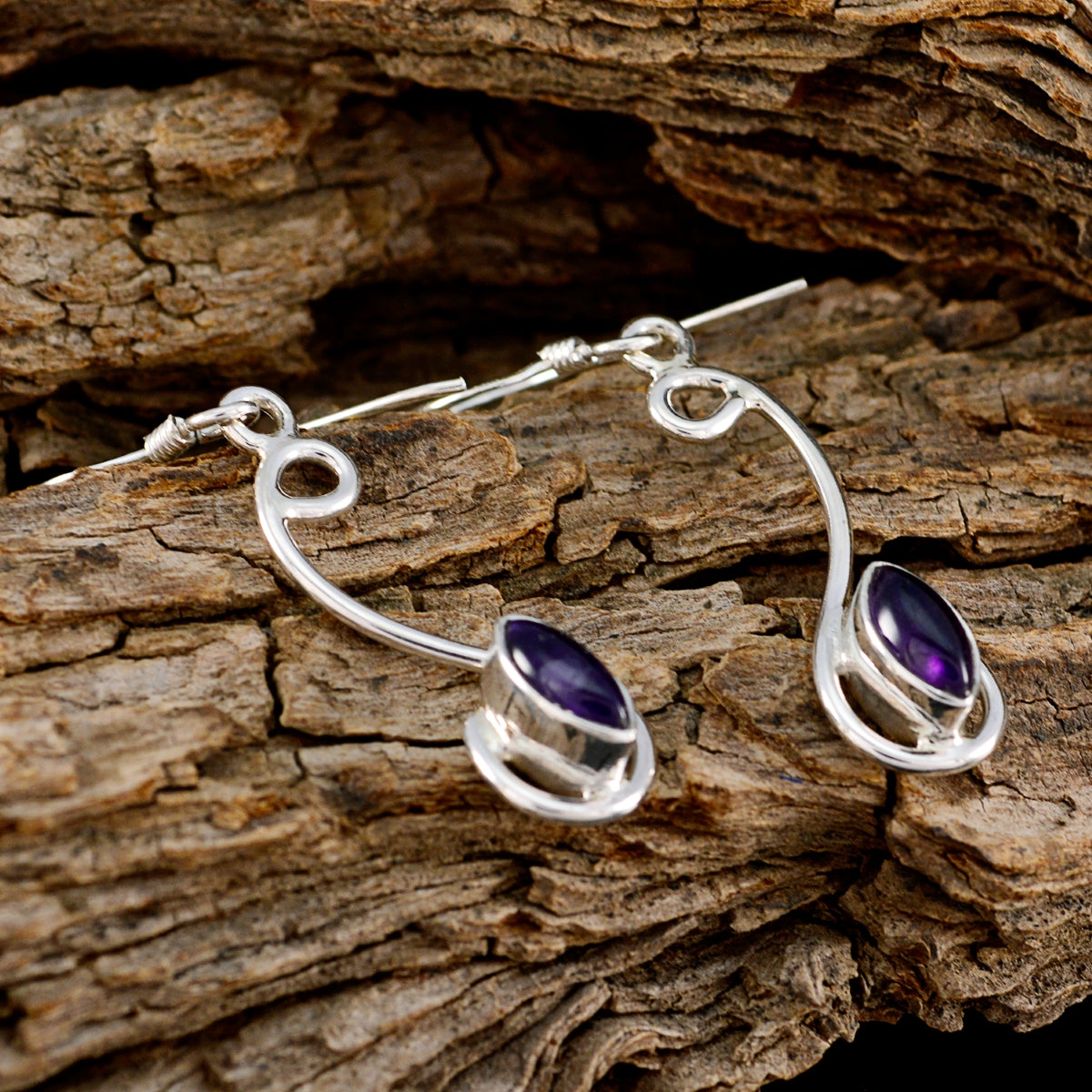 Amethyst-Korean-Lourdes-multiple-Dangle-Purple-92.5-Silver-Earring