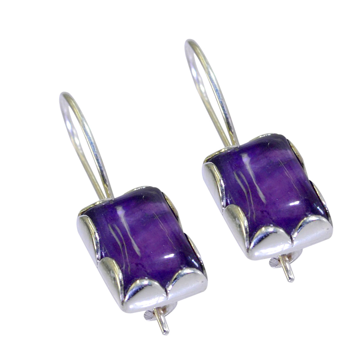 Amethyst Latin American Naomi multiple Dangle Purple 925 Sterling Silver Earring Второстепенное изображение товара