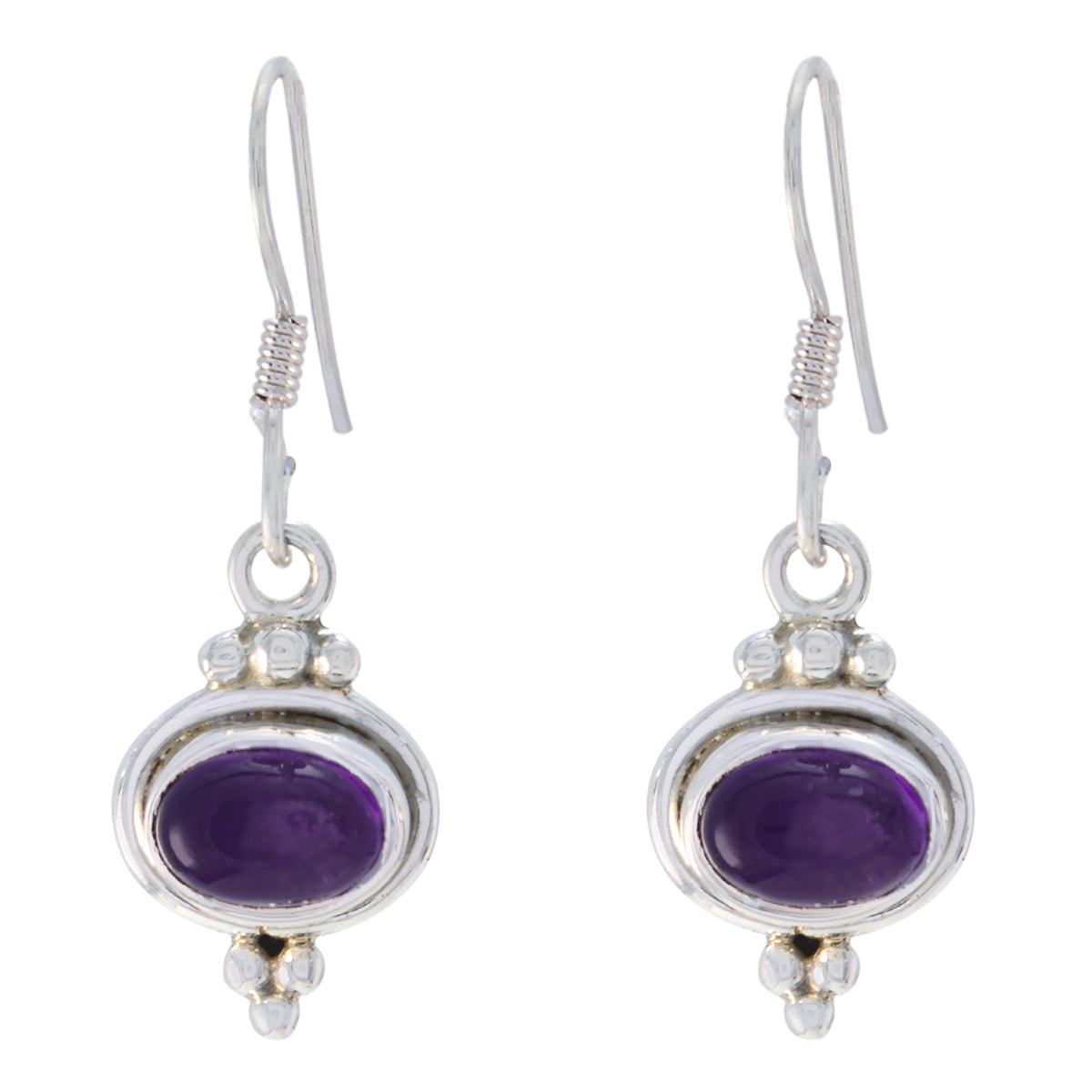 Amethyst-French-Nari-multiple-Dangle-Purple-Sterling-Silver-Earring