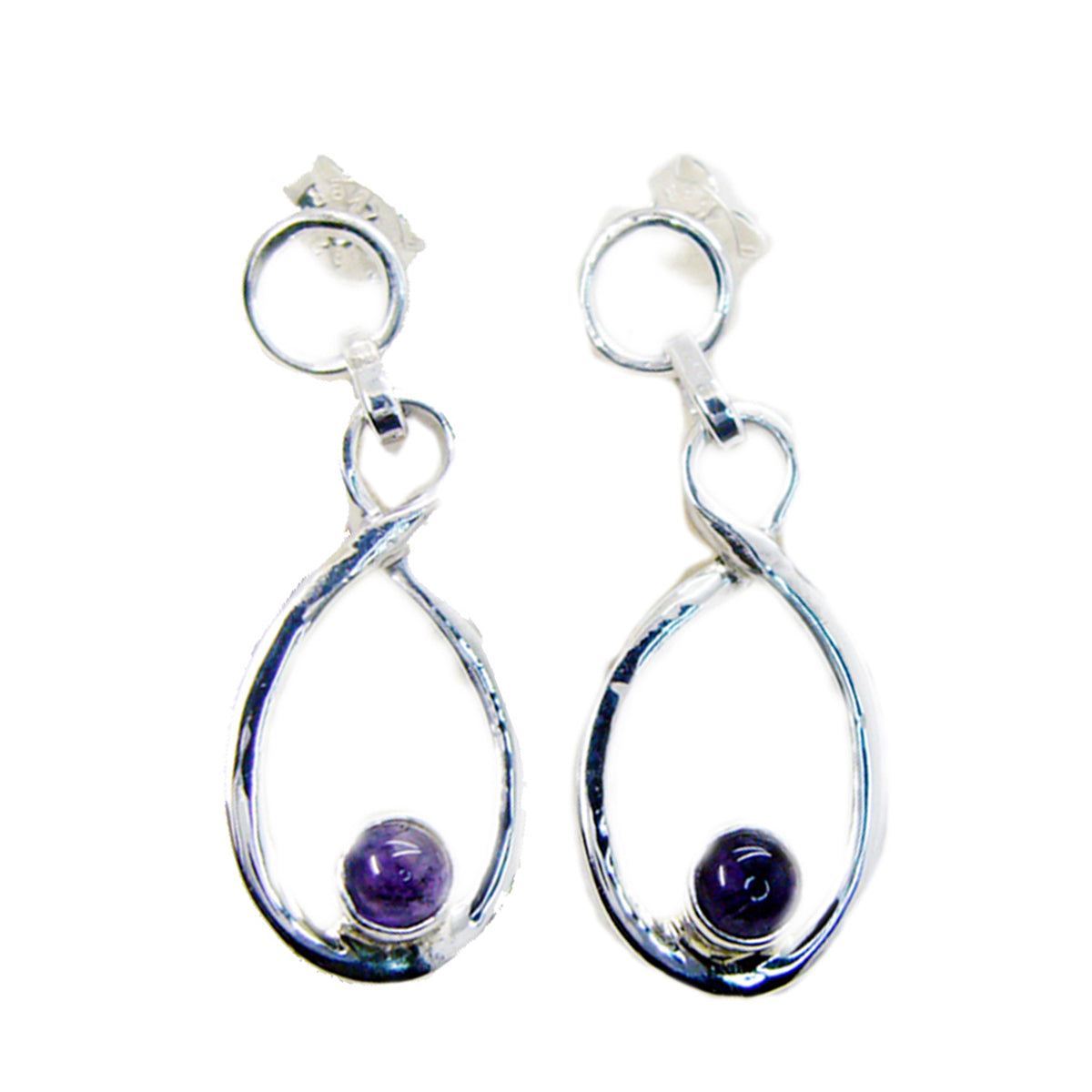Amethyst-Egyptian-Wen-multiple-Dangle-Purple-925-Sterling-Silver-Earring Imagen principal del producto