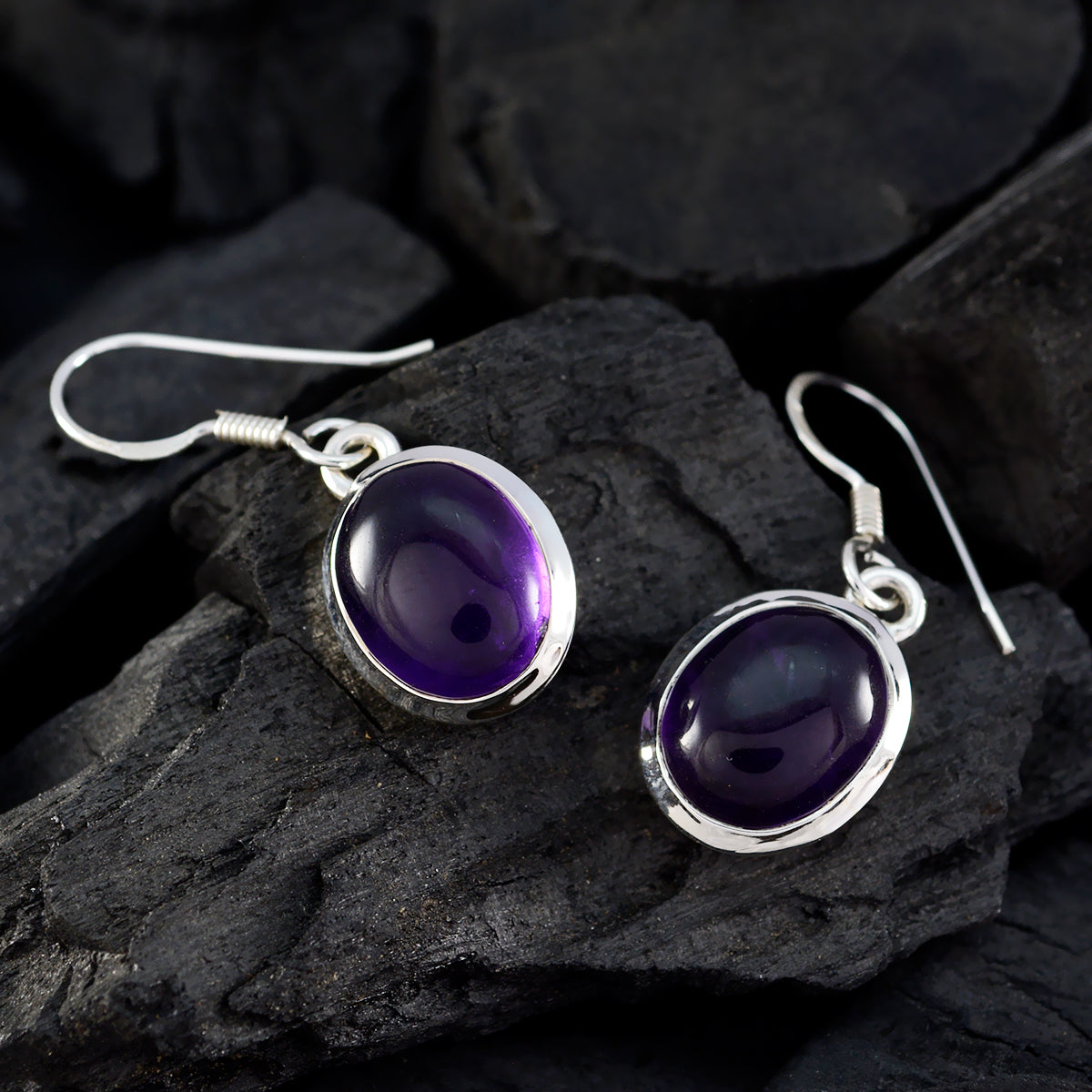 Amethyst-Japanese-Ying-multiple-Dangle-Purple-Silver-Earring