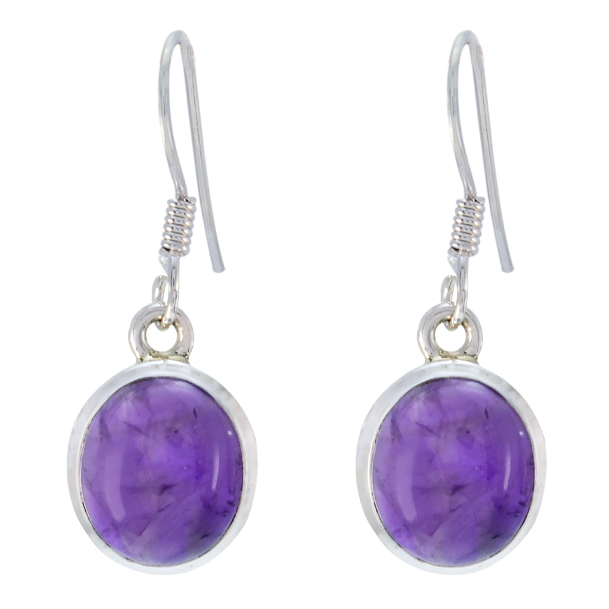 Amethyst-Japanese-Ying-multiple-Dangle-Purple-Silver-Earring Huvudsaklig produktbild