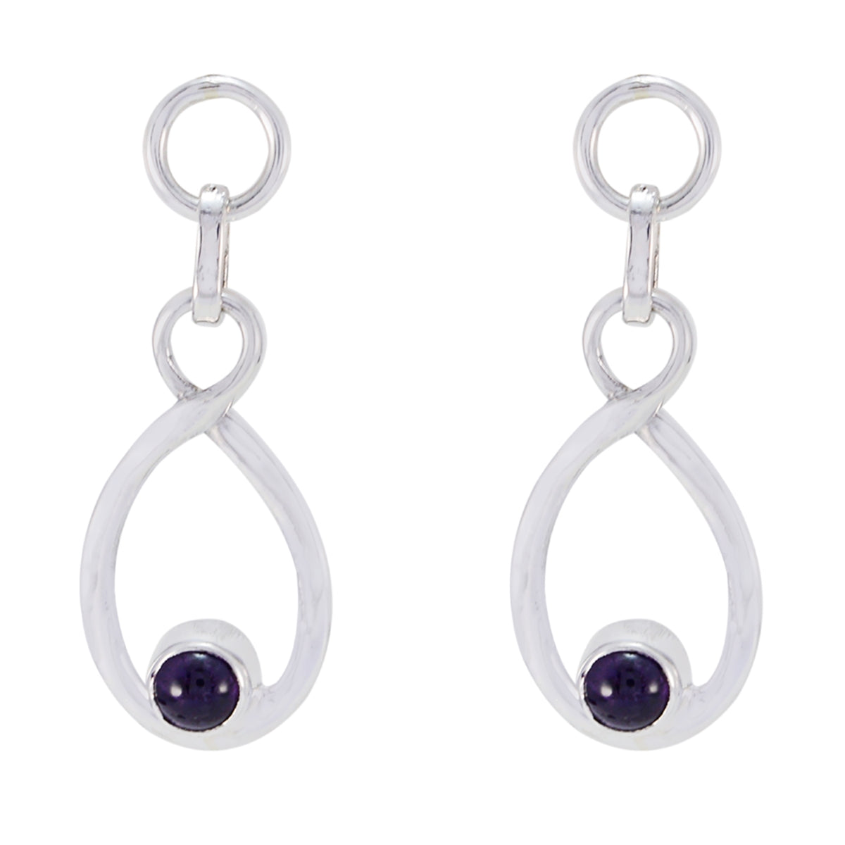 Amethyst-Italian-Yuna-multiple-Stud-Purple-Sterling-Silver-Earring Главное изображение товара
