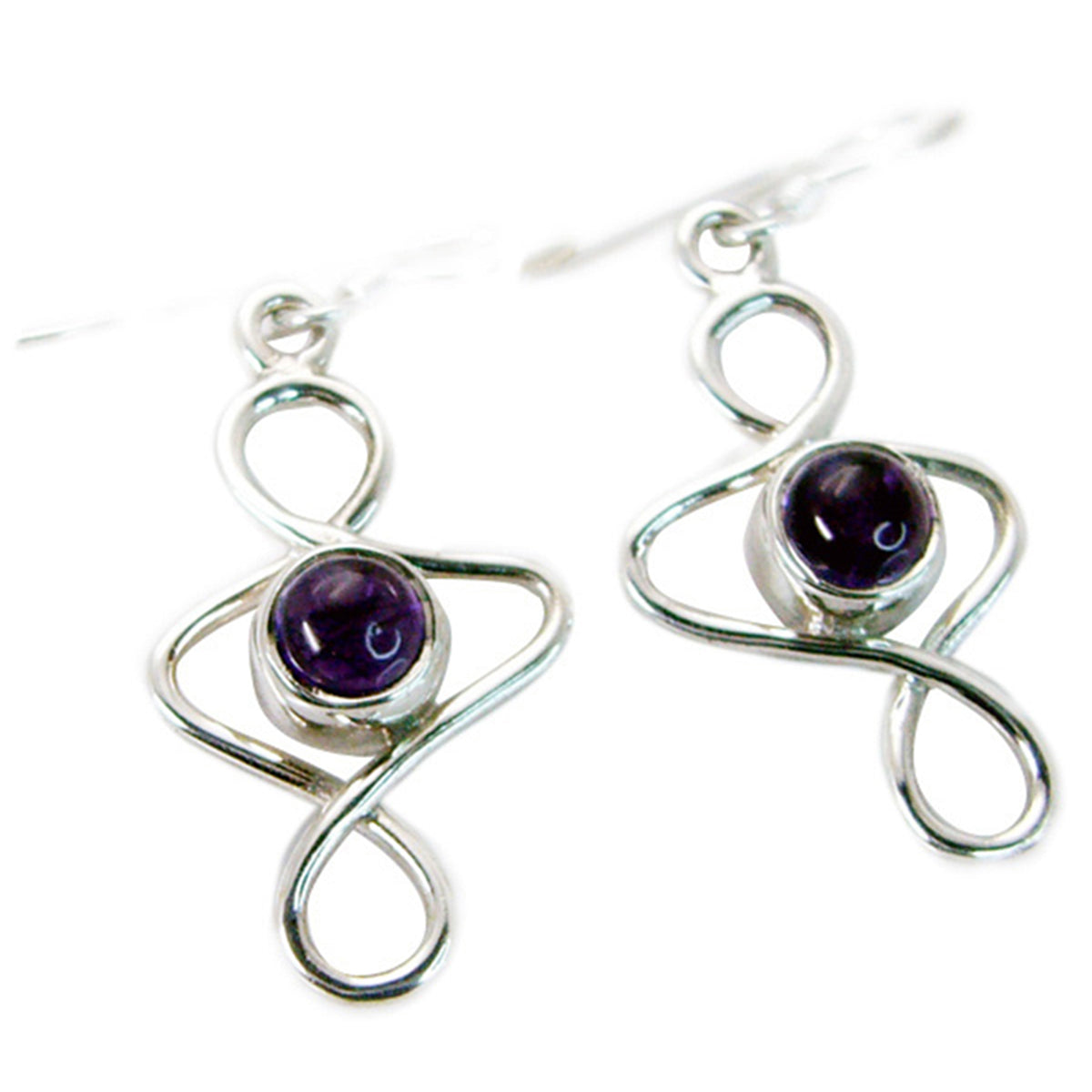 Amethyst Mexican Alejandra Solitaire Dangle Purple 925 Sterling Silver Earring Второстепенное изображение товара