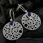 Amethyst-Australian-Amanda-Solitaire-Dangle-Purple-925-Sterling-Silver-Earring