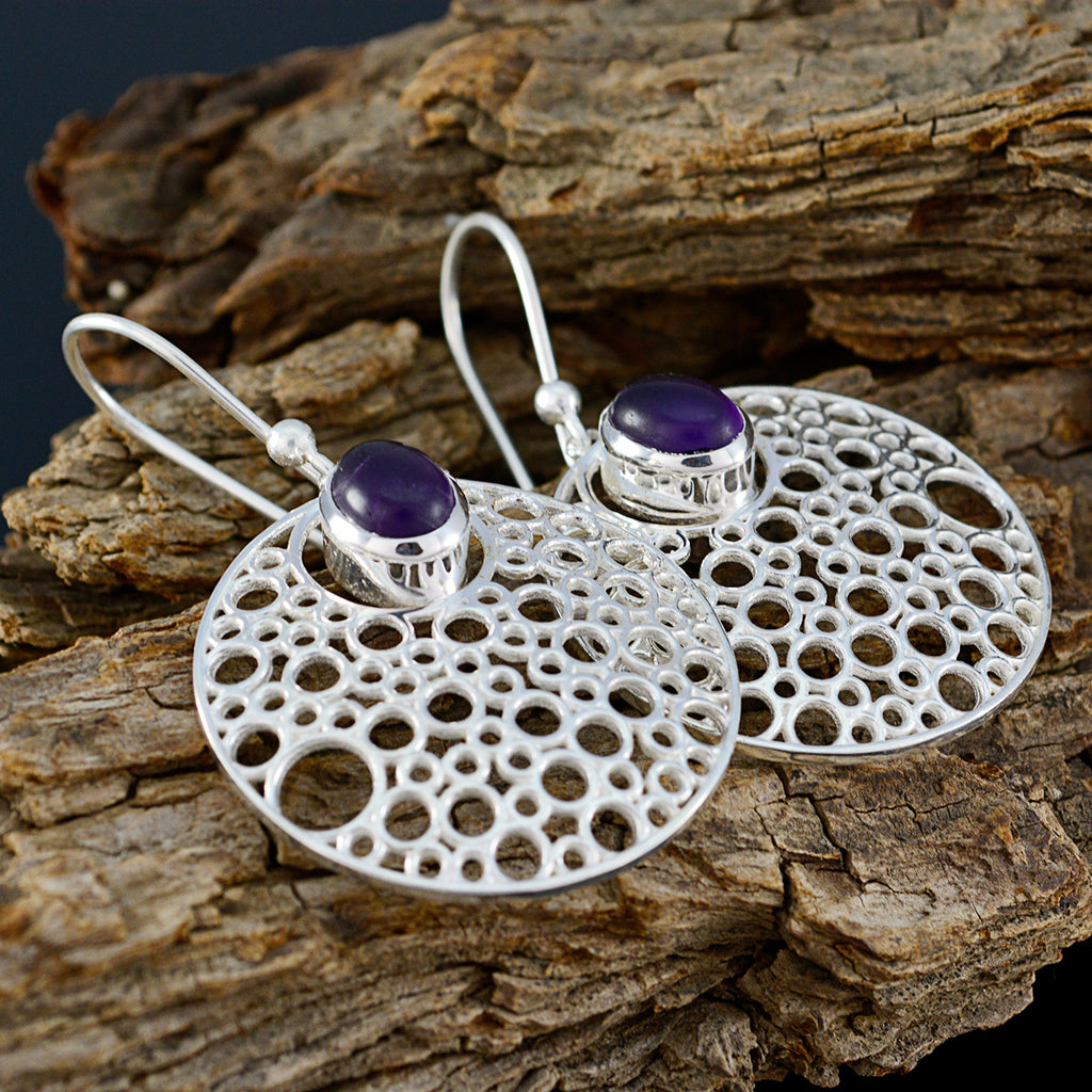 Amethyst-Australian-Amanda-Solitaire-Dangle-Purple-925-Sterling-Silver-Earring