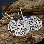 Amethyst-Australian-Amanda-Solitaire-Dangle-Purple-925-Sterling-Silver-Earring