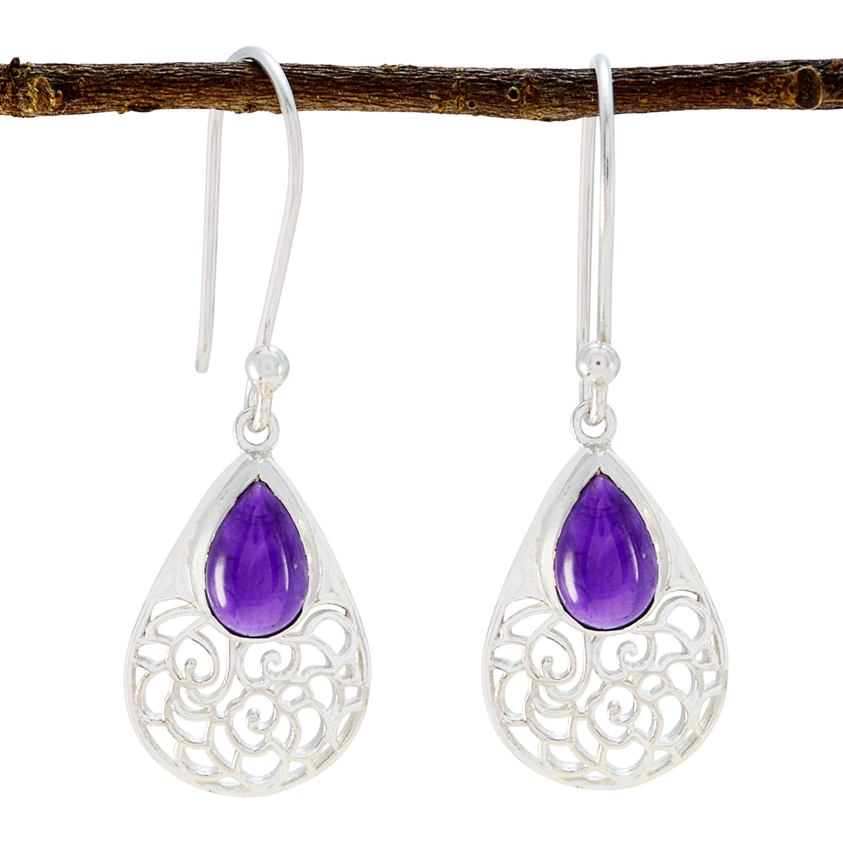 Amethyst-Middle-Eastern-Isla-Solitaire-Dangle-Purple-Sterling-Silver-Earring