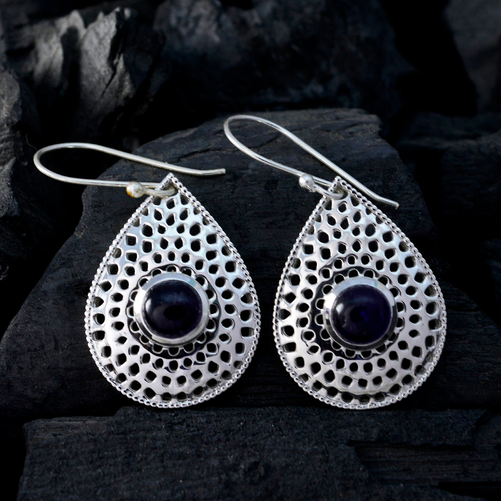 Amethyst-African-Bianca-Solitaire-Dangle-Purple-Silver-Earring