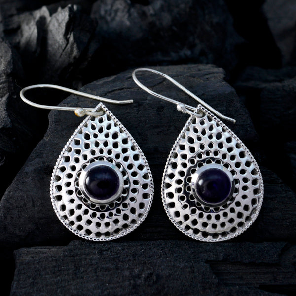 Amethyst-African-Bianca-Solitaire-Dangle-Purple-Silver-Earring