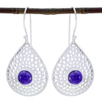 Amethyst-African-Bianca-Solitaire-Dangle-Purple-Silver-Earring