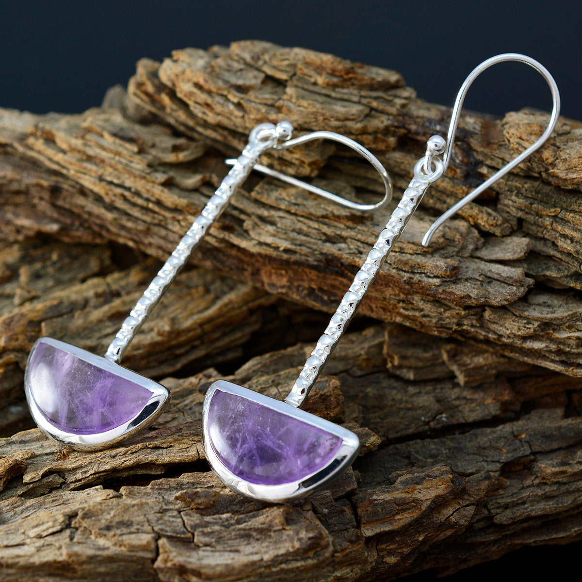Amethyst-Russian-Bruna-Solitaire-Dangle-Purple-92.5-Silver-Earring
