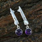 Amethyst-French-Nora-Solitaire-Dangle-Purple-92.5-Silver-Earring