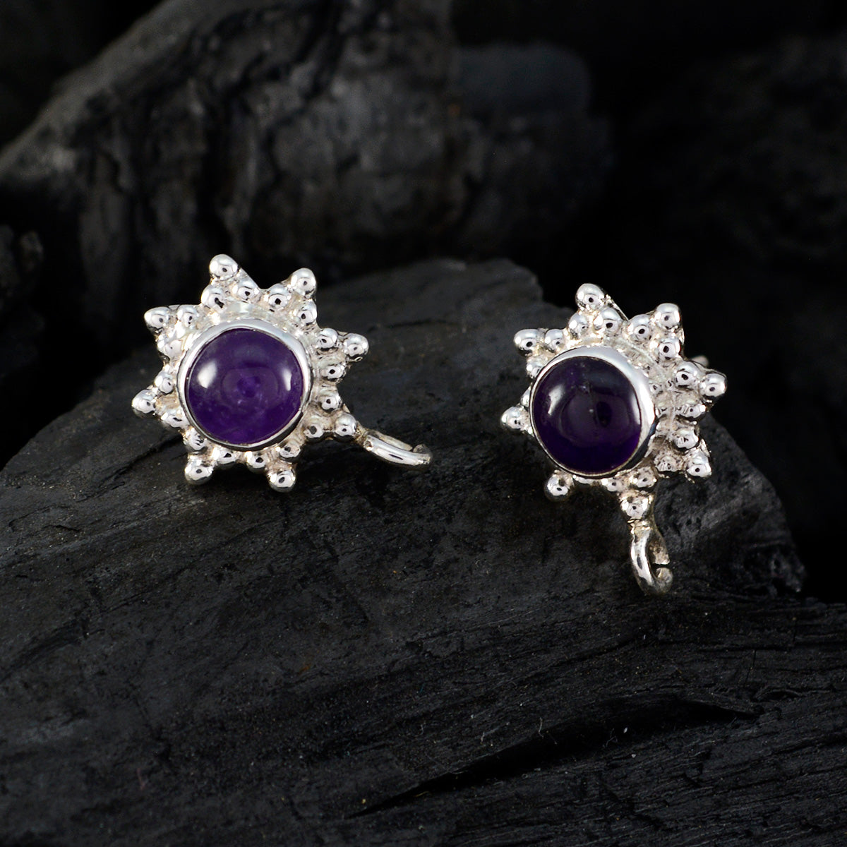 Amethyst-Australian-Seo-yeon-Solitaire-Stud-Purple-925-Silver-Earring