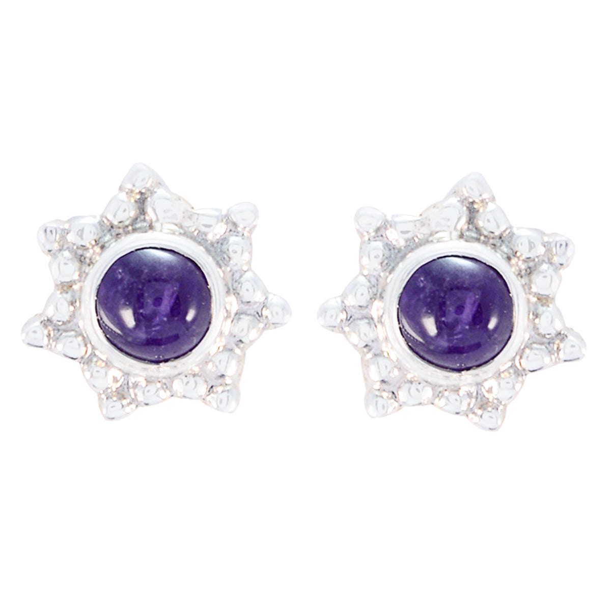Amethyst-Australian-Seo-yeon-Solitaire-Stud-Purple-925-Silver-Earring メイン画像