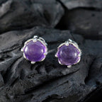 Amethyst-American-Amanda-Solitaire-Stud-Purple-925-Sterling-Silver-Earring