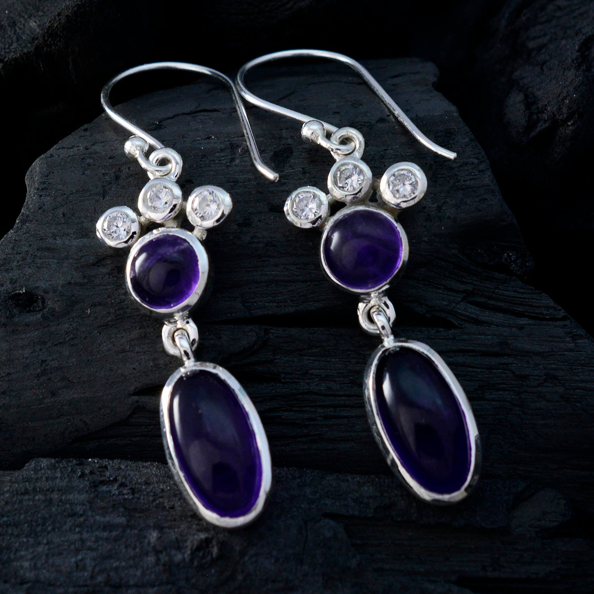 Amethyst-Turkish-Constanza-multiple-Dangle-Purple-Sterling-Silver-Earring