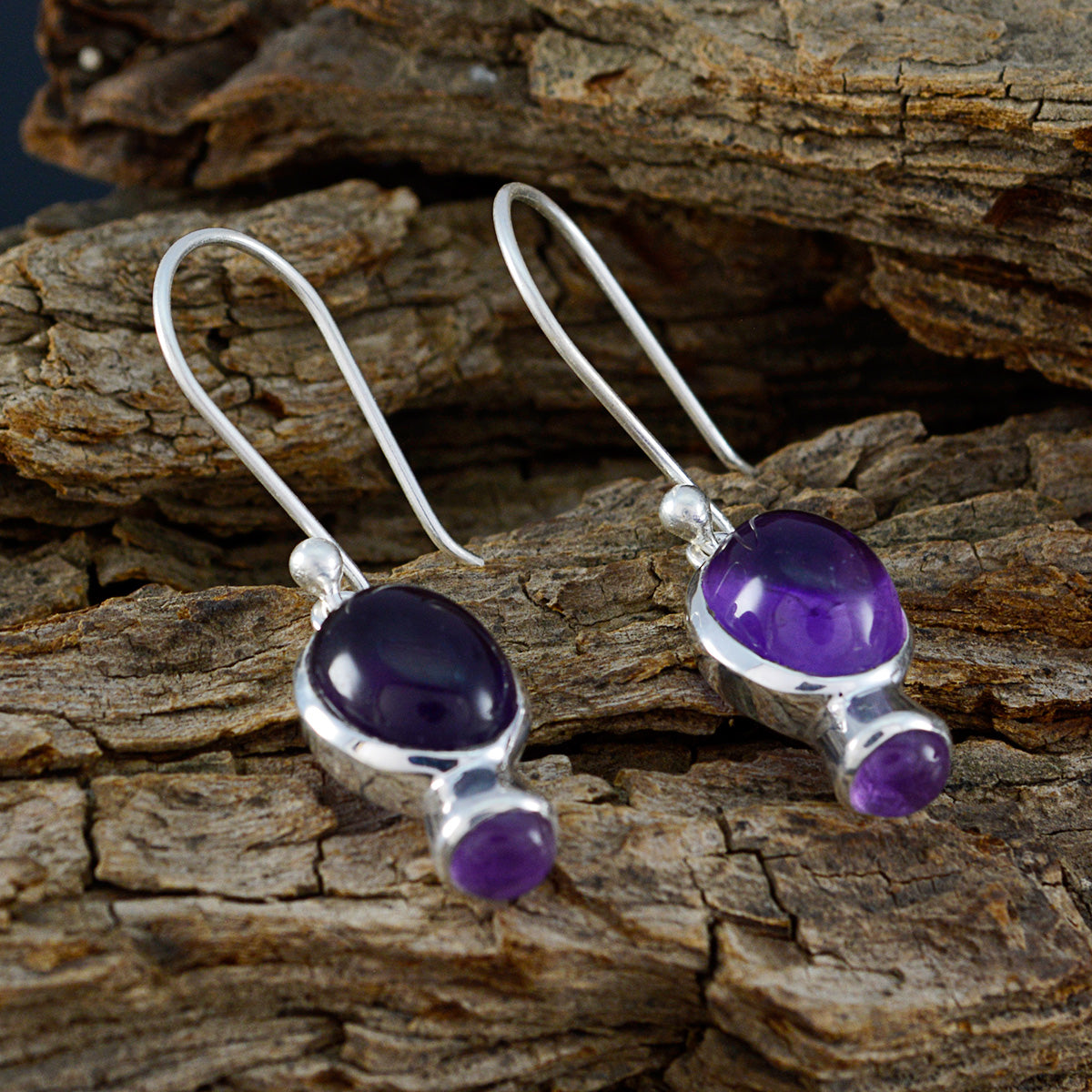 Amethyst-Italian-Daniela-multiple-Dangle-Purple-925-Silver-Earring