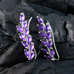 Amethyst-Italian-Marie-multiple-Stud-Purple-925-Sterling-Silver-Earring