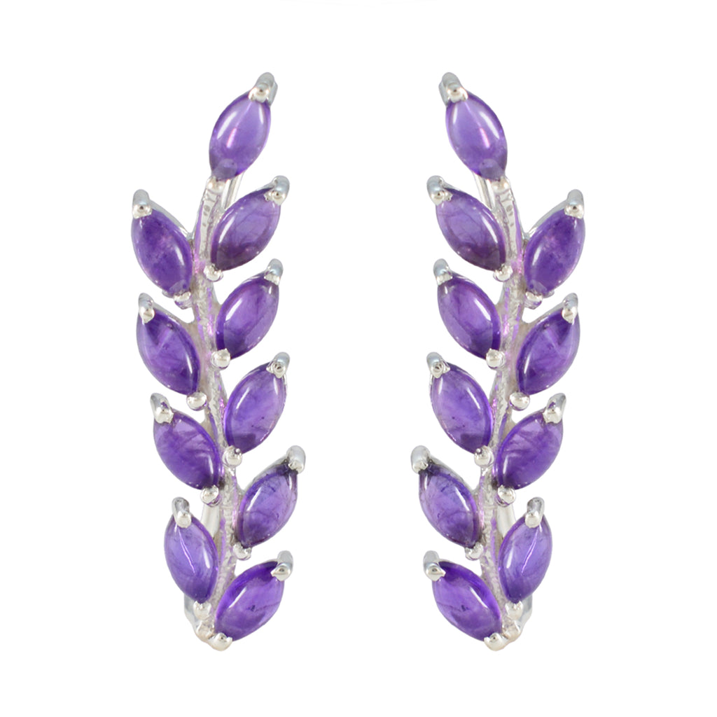 Amethyst-Italian-Marie-multiple-Stud-Purple-925-Sterling-Silver-Earring