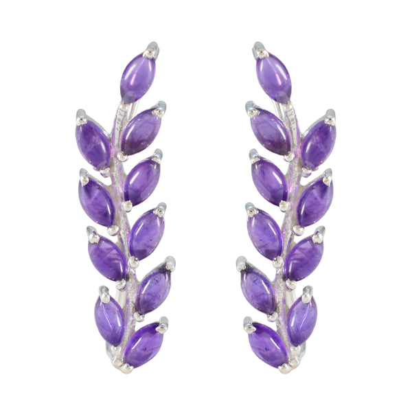 Amethyst-Italian-Marie-multiple-Stud-Purple-925-Sterling-Silver-Earring