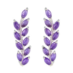 Amethyst-Italian-Marie-multiple-Stud-Purple-925-Sterling-Silver-Earring