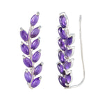 Amethyst-Italian-Marie-multiple-Stud-Purple-925-Sterling-Silver-Earring
