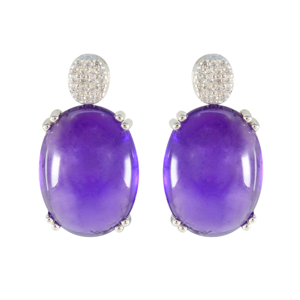 Amethyst-American-Fernanda-multiple-Stud-Purple-Silver-Earring