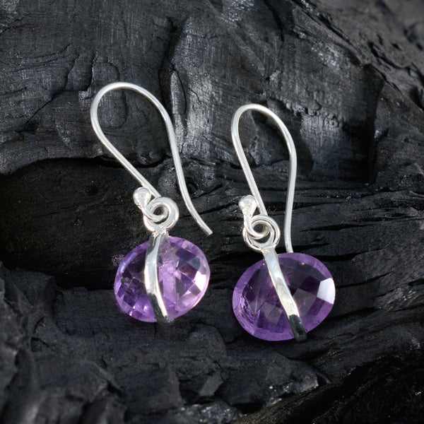 Amethyst-Latin-American-Leah-Solitaire-Dangle-Purple-925-Sterling-Silver-Earring