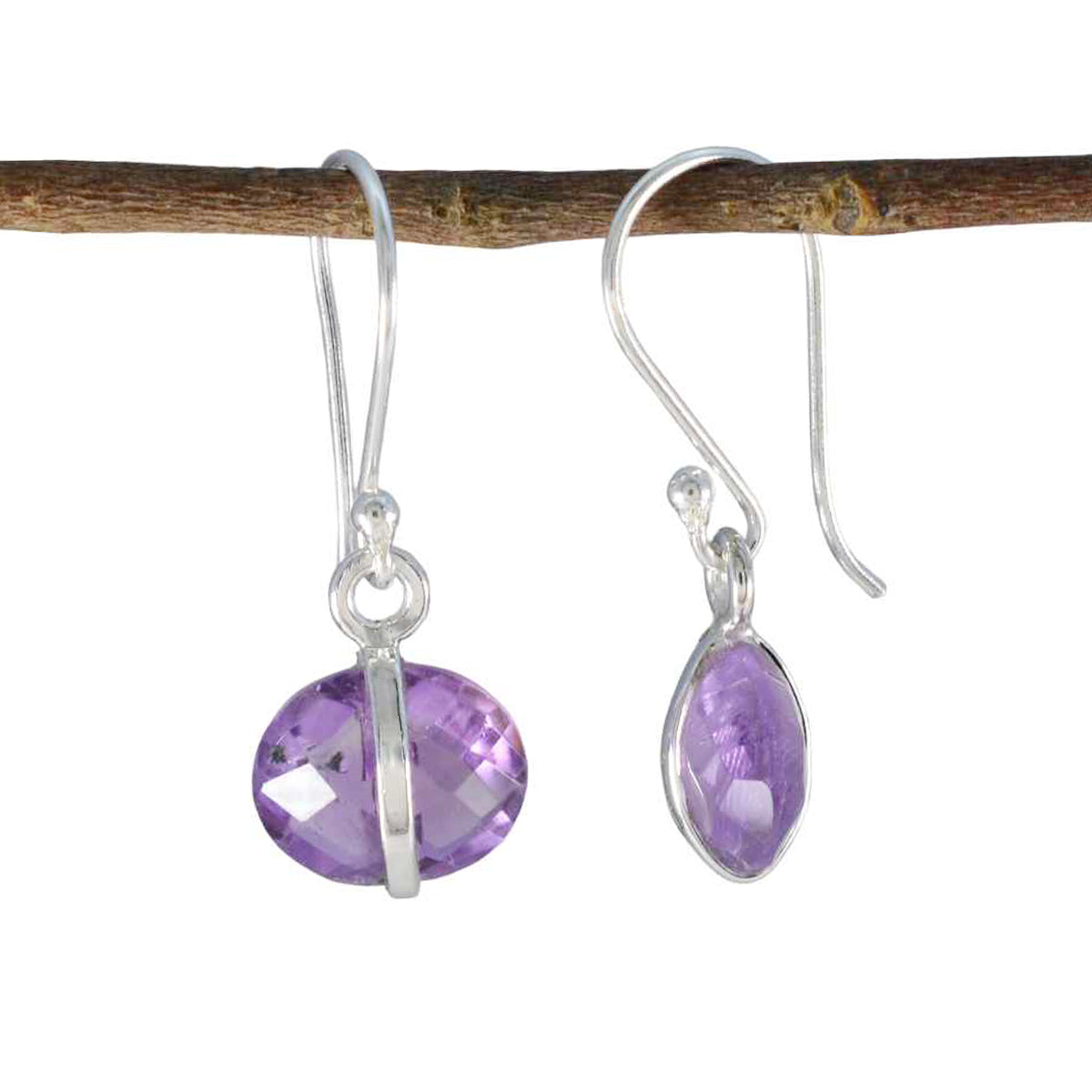 Amethyst-Latin-American-Leah-Solitaire-Dangle-Purple-925-Sterling-Silver-Earring